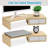 Dual Monitor Stand Riser with 2 Drawers-Length and Angle Adjustable shelf Riser with Storage-302151773