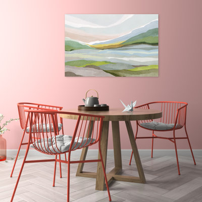 Mute Valley Layers Abstract Organic Peaceful Landscape Nature, art mural