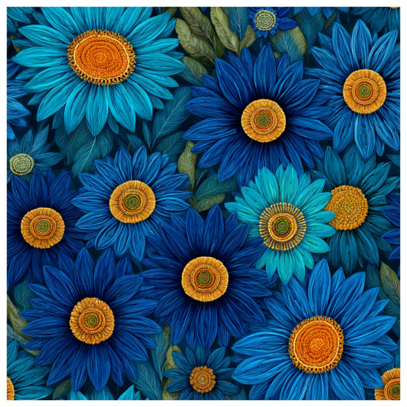 Papier peint floral sur toile - Décoration murale nature en plusieurs tailles, 16 x 16 inches