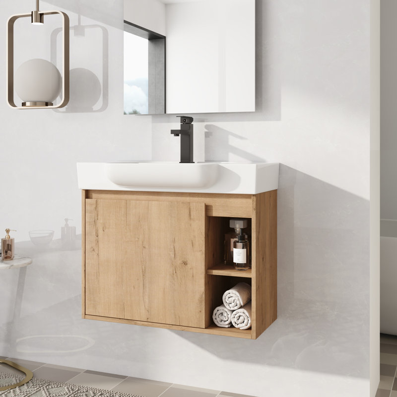 Meuble-lavabo simple 28 po avec comptoir en céramique 28 po, 28"