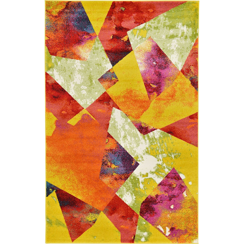 Tanguay Abstract Indoor Rug, Rectangle 5' x 8'