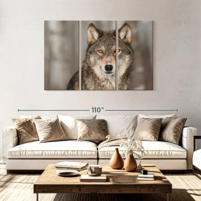 Gray Wolf Stare, 48" H x 74" W