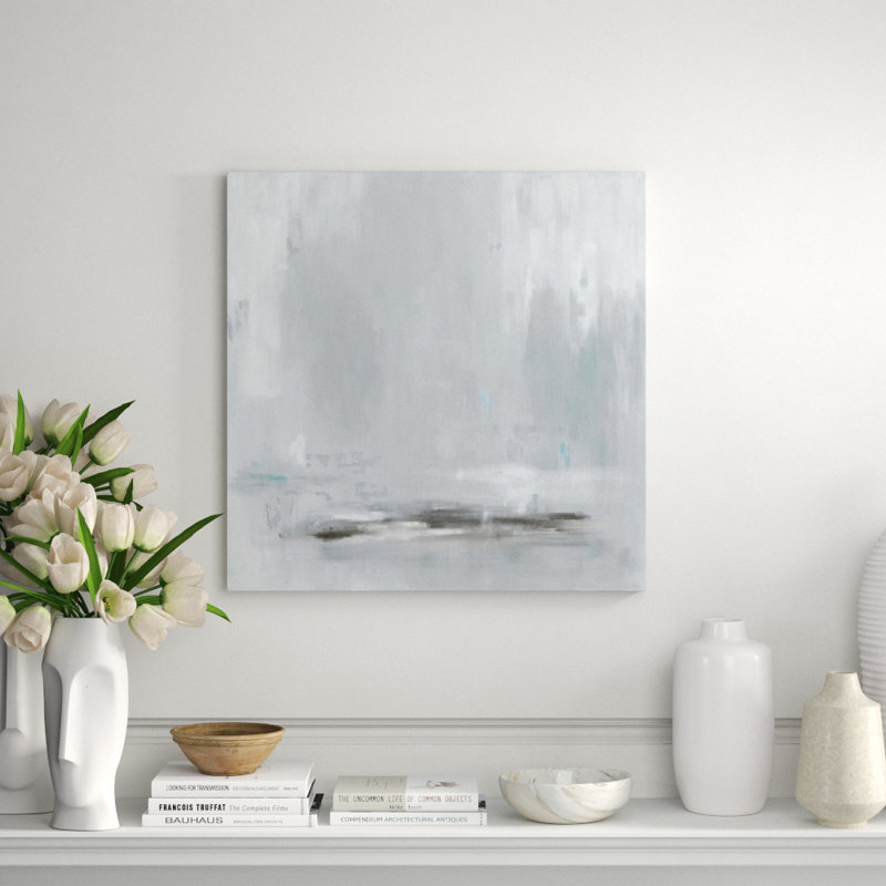 Tranquil Fog par Barclay Butera - Peinture, Image au pinceau gel, H 30 po x l 30 po x 1,5 po