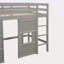 Lit mezzanine en bois avec garde-robe de rangement intégré et 2 fenêtres-1349088240