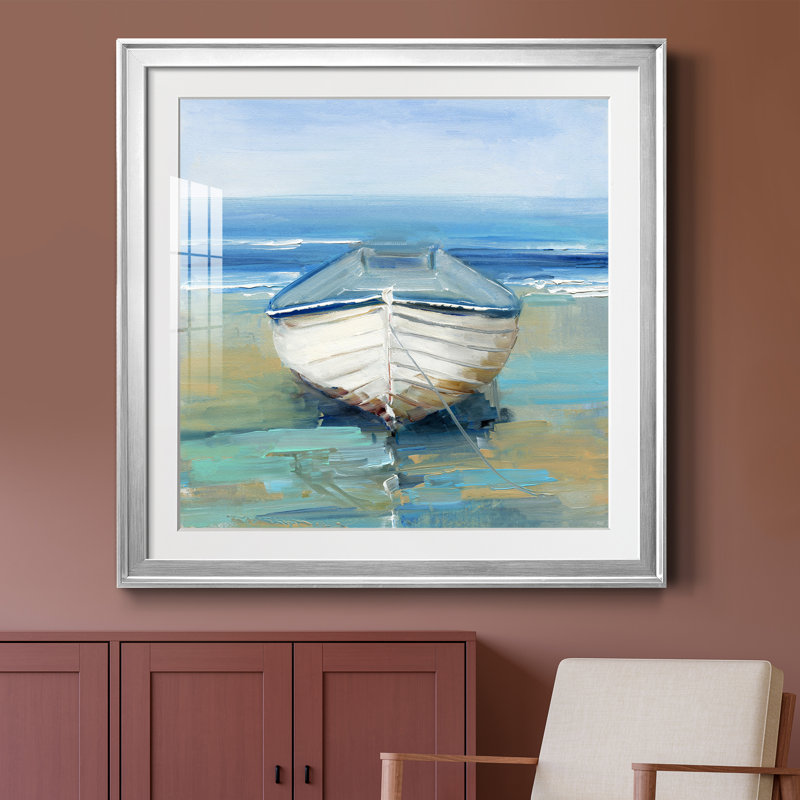 Gui - peinture encadrée, Encadrement argenté, H 30,5 po x l 30,5 po x P 1,5 po