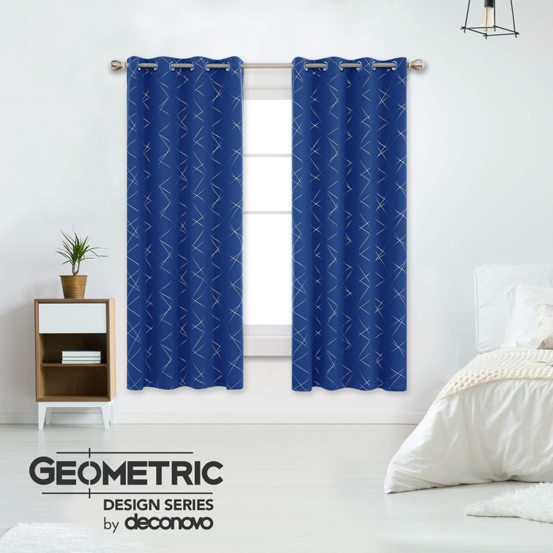 Room Darkening Curtain Pair, Black, 52" W x 72" L