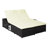 197cm Long Reclining Double Chaise with Cushions and Table