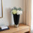 Metal Aluminum Vase with Sleek Stylish Form and Dual-Texture Design, Modern Decorative Accent with Bold Contemporary Appeal, Sculptural Silhouette for Artistic Sophistication and Versatile Decor-1527075084