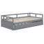 Lit de jour extensible avec lit gigogne en bois de conception simple à très grand pour un espace d'invité polyvalent et peu encombrant-121090104-121090108