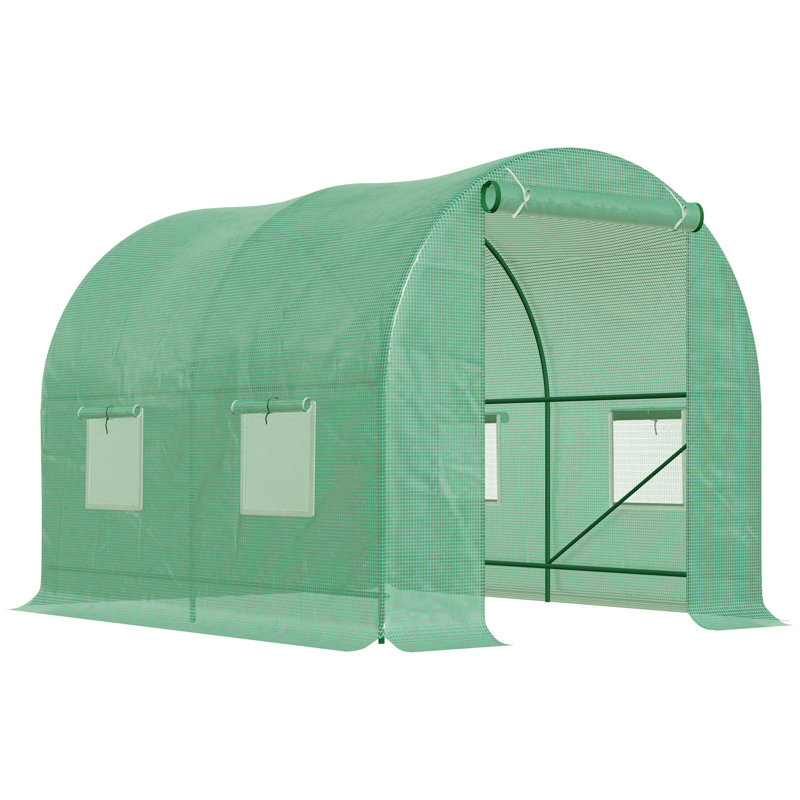 Haralson 7 Ft W x 8 Ft D Greenhouse, Green