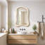 Miroir mural 35,6 "avec finition asymétrique en travertin