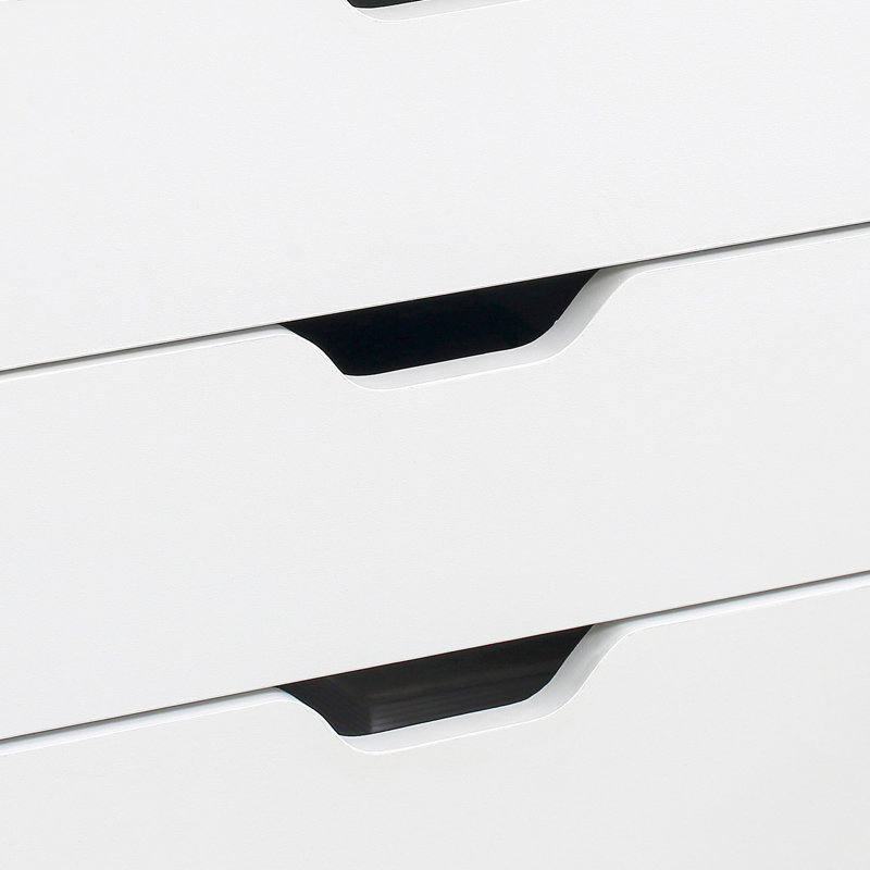 Mahaylia Filing Cabinet, 90cm H x 47.5cm L x 39.5cm W, White/White