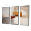 Ensemble de décorations murales décollées orange gris - Collages abstraits-975570109-975570108