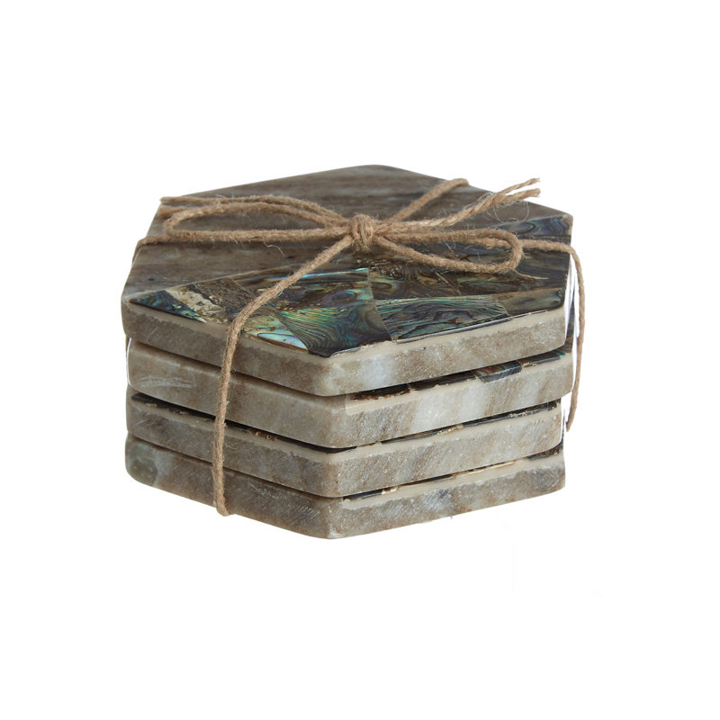 Marble 4 Piece Coaster Set