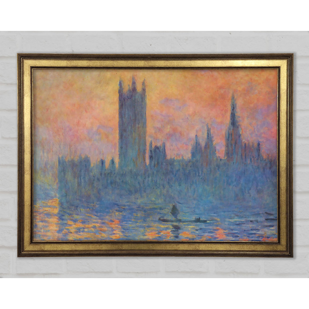 Londoner Parlament im Winter von Monet - Druck