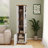 360° Rotating Storage Cabinet with Full-Length Mirror, Antique White