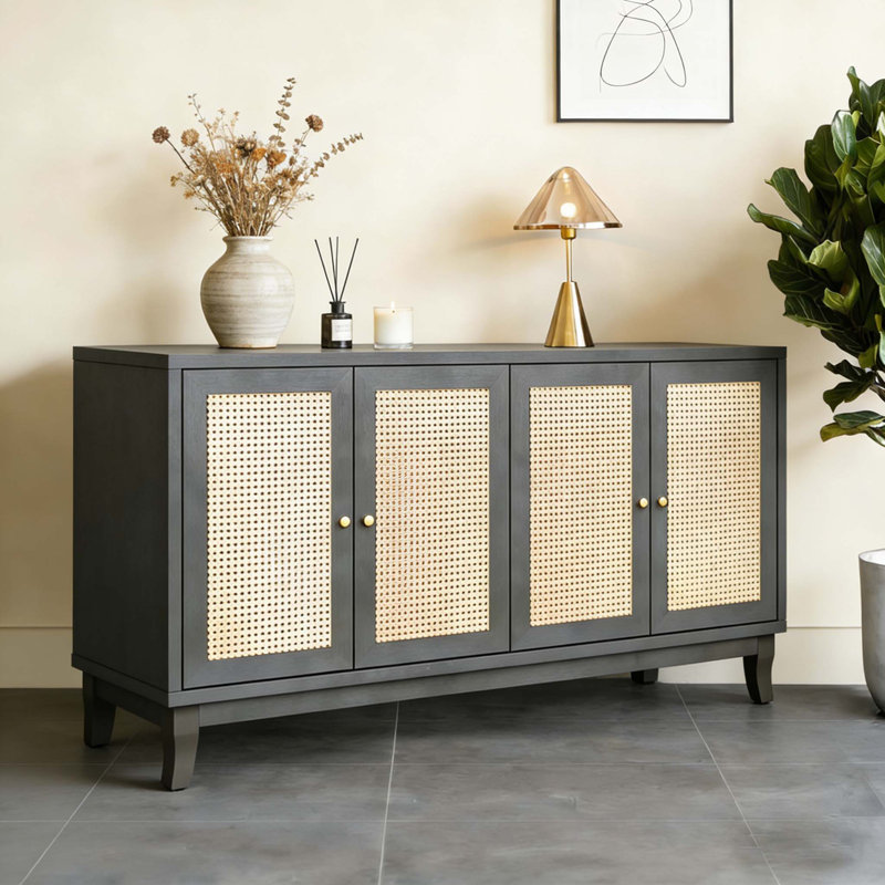 Buffet fabriqué à la main de qualité supérieure, Antique Dark Grey