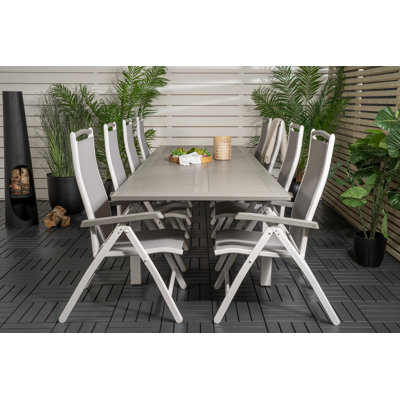 Jayesh 8 - Person Patio Dining Set with Extendable Rectangular Table