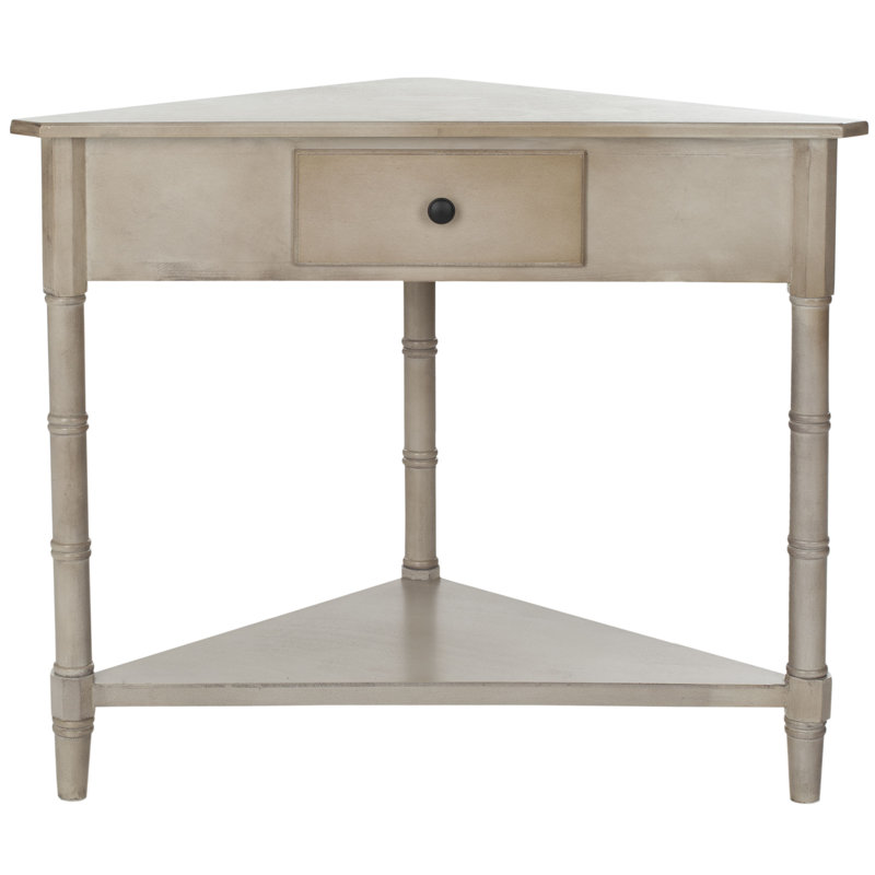 Meaux 86.11cm Solid Wood Console Table, Vintage Grey