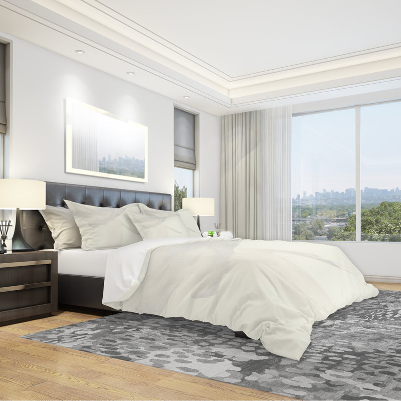 Ensemble de housse de couette en microfibre crème moderne et contemporaine, Housse simple + 1 taie décorative