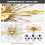 Lustre semi-encastré 8 lumières en métal moderne