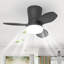 Ventilateur de plafond encastrable 25,6 po à 6 vitesses à intensité variable réversible à DEL avec télécommande et contrôle d'application-820231428