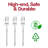 Shiny Silver Moderno Disposable Plastic Dessert Forks - 240 Forks