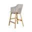 Choice Chair Indoor and Counter Four Teak Legs Base with Upholstery Cover Set (Cane-line Zen Seat-Back Cover)-700736200