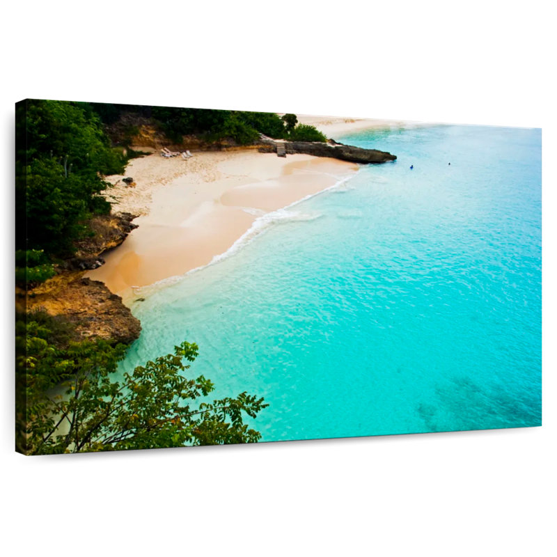 Gillard White Sand Beach Anguilla, 26" H x 39" W