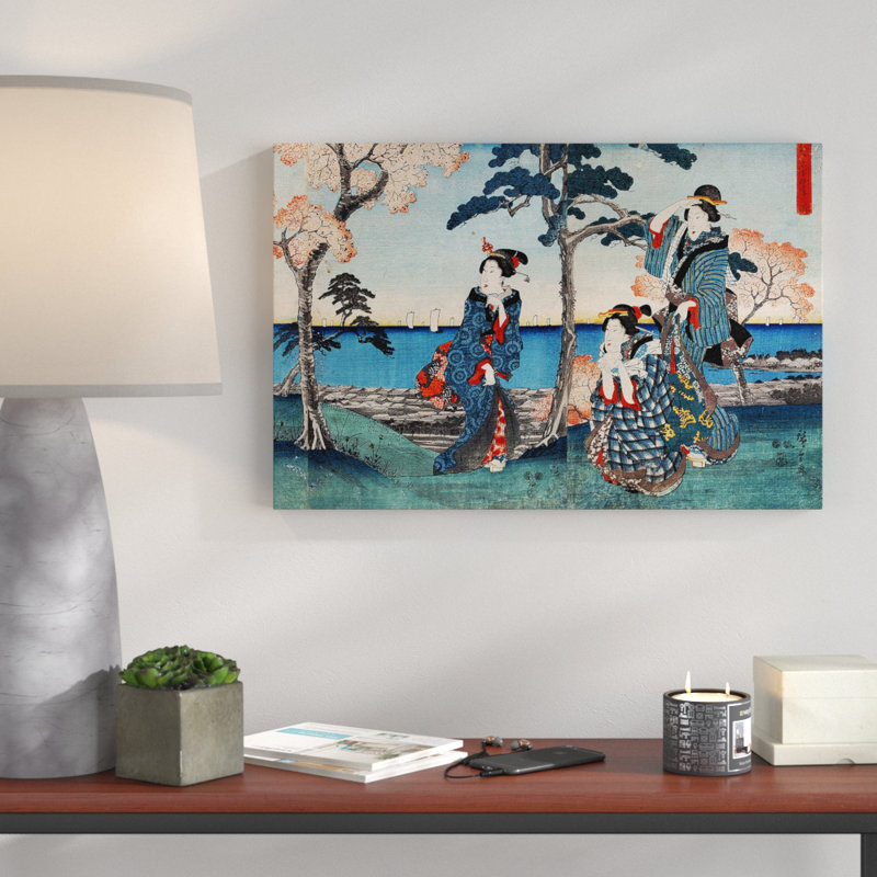Japanese Oriental - Wrapped Canvas, 50cm H x 76cm W