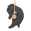 Décoration murale suspendue chiot maltais sur un perchoir-36862145