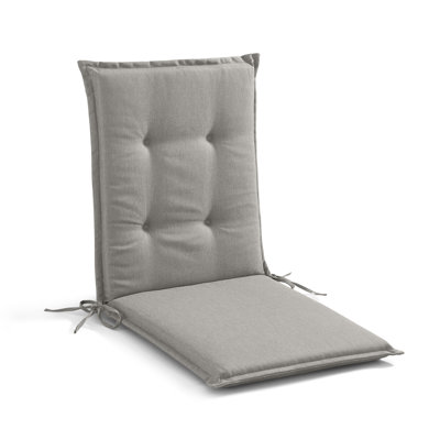  Coussins de chaise berçante d'intérieur à haut dossier pour chaise berçante pivotante, coussins de siège de salle à manger d'extérieur de remplacement avec dossier élastique et attaches, 48 po x 20 po x 2,5 po, argent