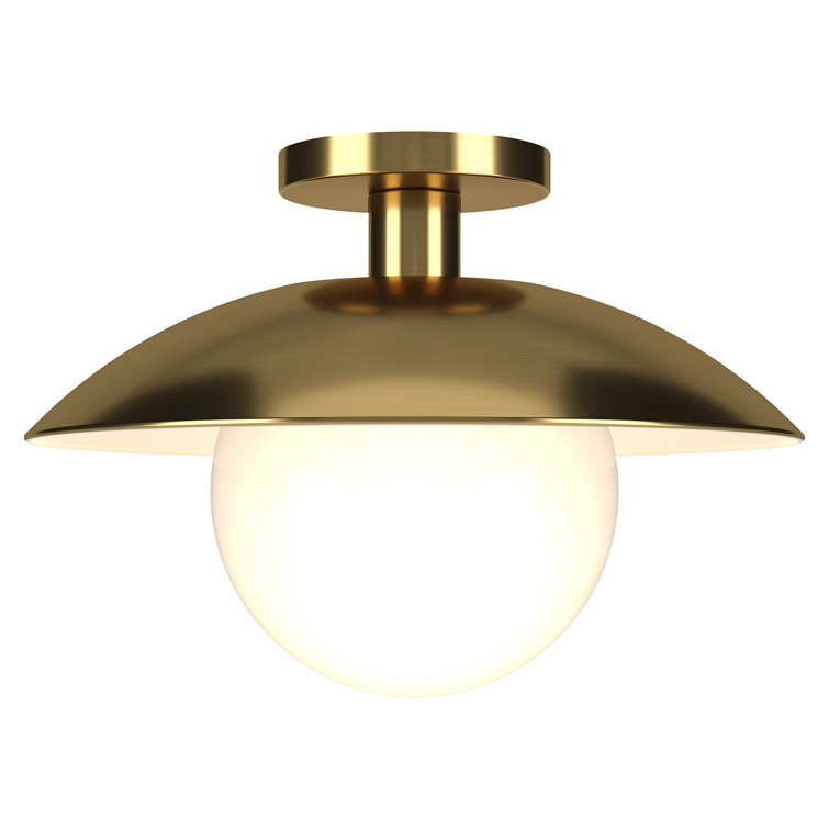 Robin Single Light Glass Semi Flush Mount