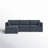 Winfree 112.6" W 4-Piece Modular Sectional with Storage Ottoman -502399508