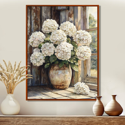 Paysage d'hortensias dans la brise d'été - art mural hortensias