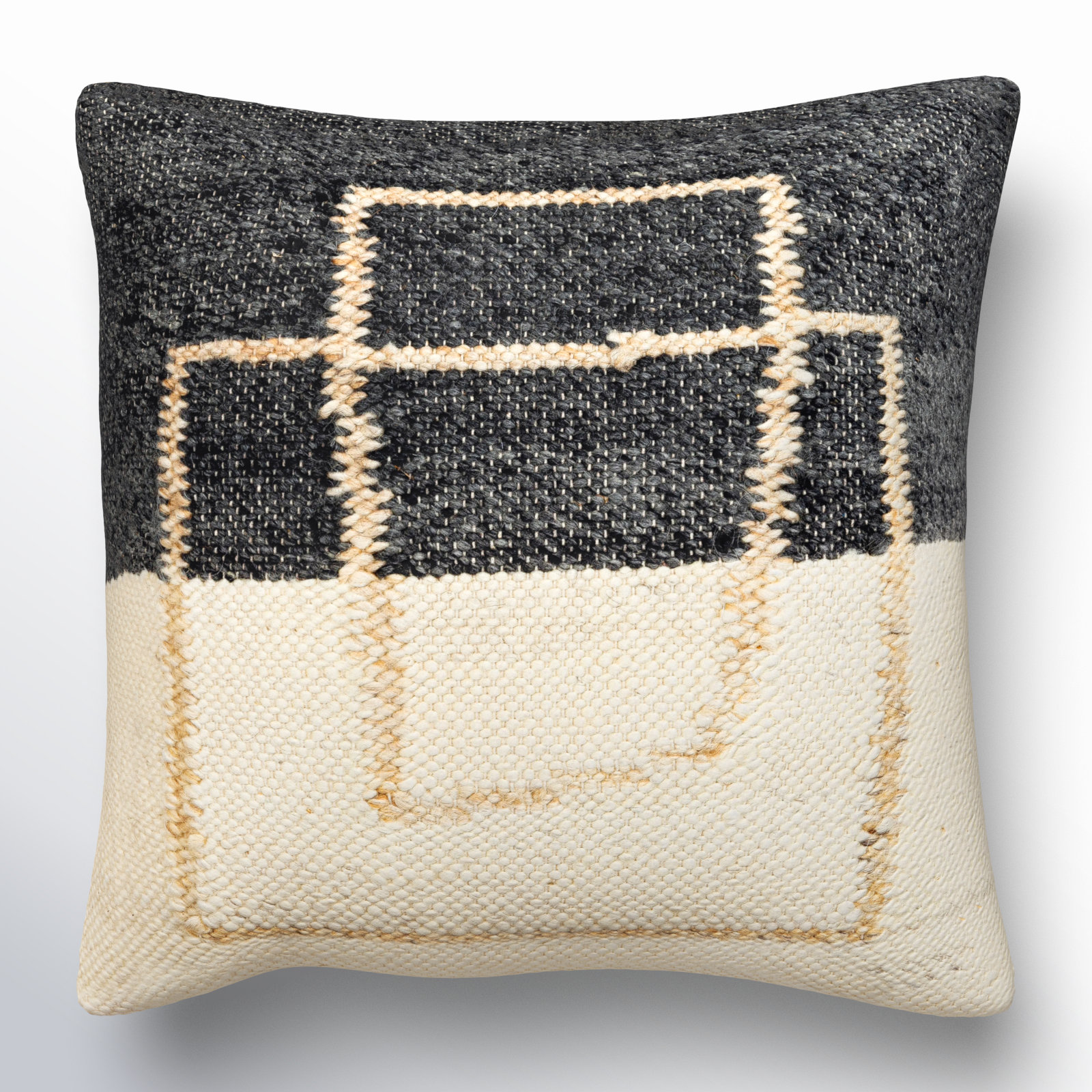 Daiquiri Wool Throw Pillow, Polyester/Polyfill, 20" x 20"