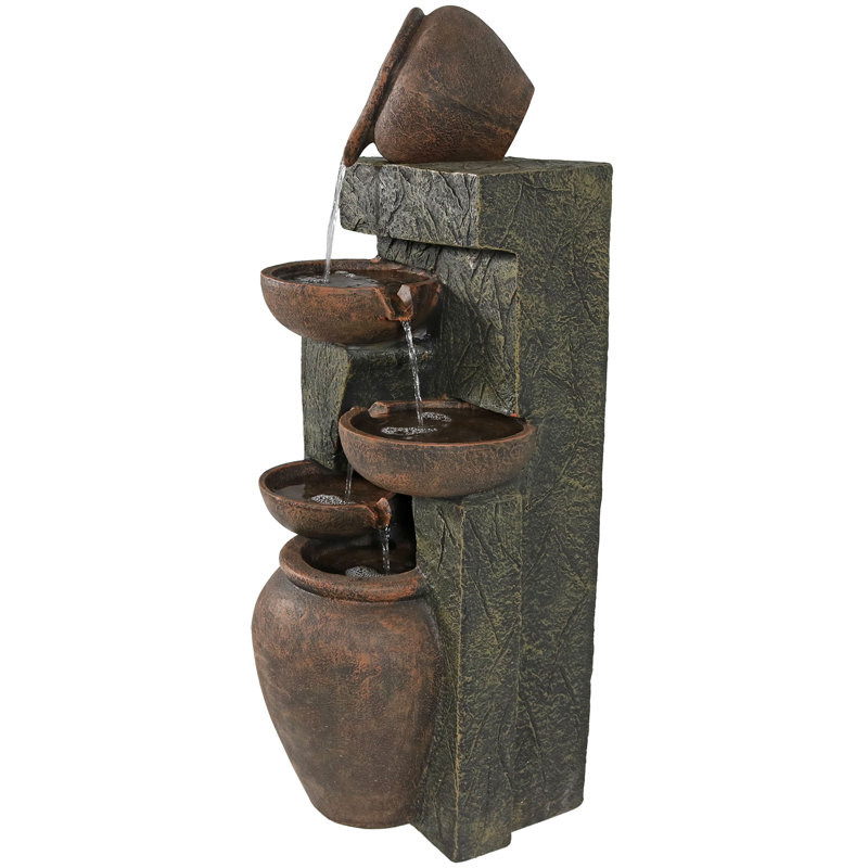 Fontaine d'extérieur en poterie résistante aux intempéries