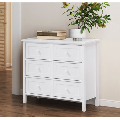 Bailey White 6-drawer Dresser