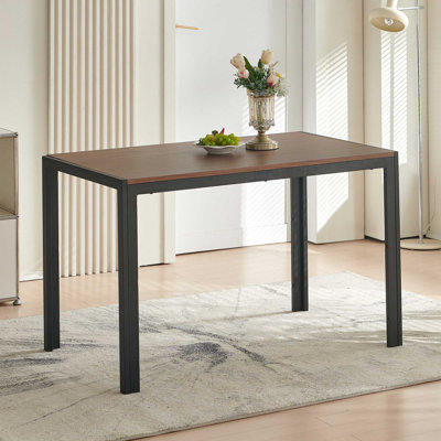 27.55 " Rectangular with Steel Base Dining Table