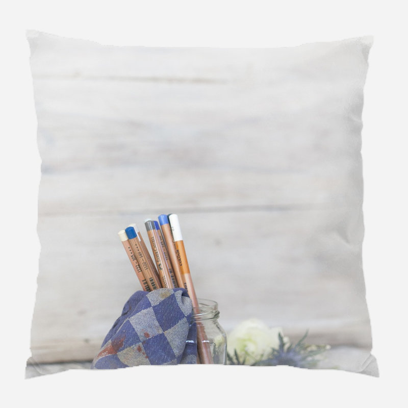Coussin décoratif Rossana, Microsuède, Intérieur
