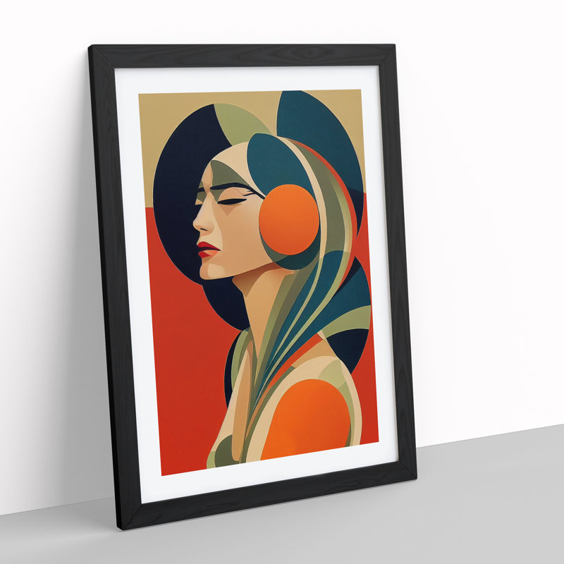 Magnificent Abstract Woman - Framed Print, Black, 46cm H x 34cm W x 2cm D