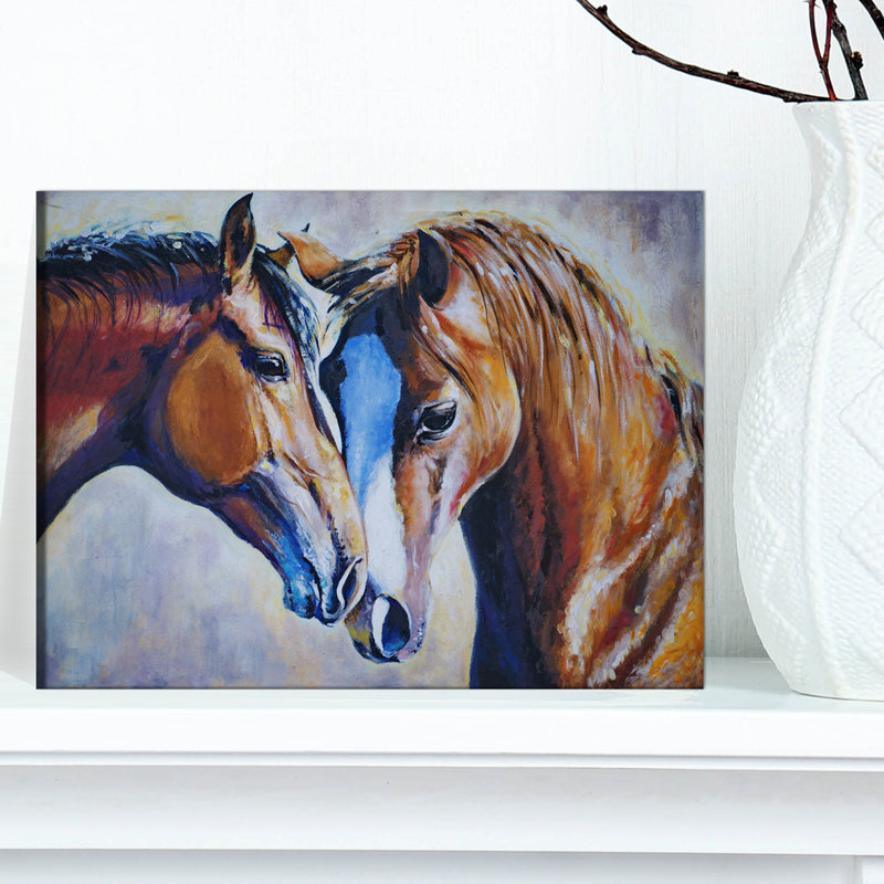«Brown Amoureux», reproduction d'art graphique sur toile tendue, H 30 po x l 40 po x P 1 po, Métal