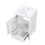 Rangement de salle de bain autoportant de 20 po avec lavabo en céramique, petit meuble-lavabo avec porte à fermeture en douceur, tiroir et support de rangement, idéal pour la salle d'eau-100778669