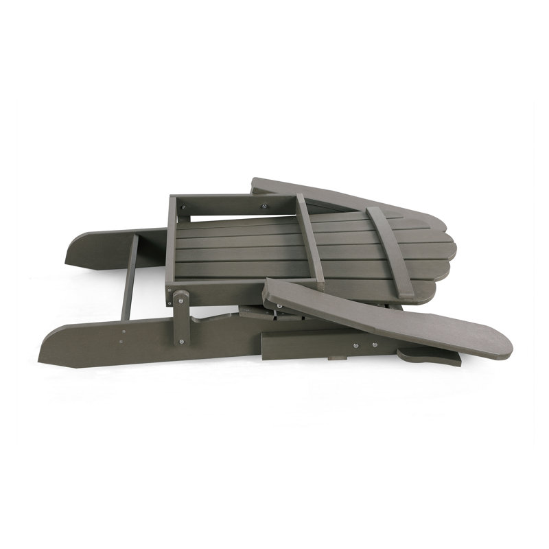 Henninger Foldable Outdoor Adirondack Set, Taupe