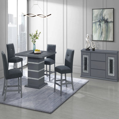 TABLE DE BAR ARIYA GRIS FONCÉ