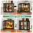 Bamboo Double Layer Storage Cabinet, Countertop Bread Box & Multipurpose Organizer for Kitchen, Pantry-382077307