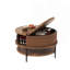 Table basse à plateau relevable avec rangement - Finition en bois rustique et structure en métal robuste - Table de salon multifonctionnelle