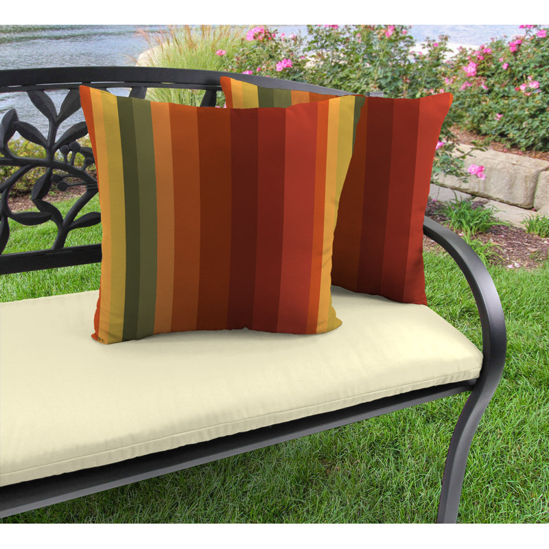 16" x 16" Outdoor Throw Pillow, Islip Cayenne