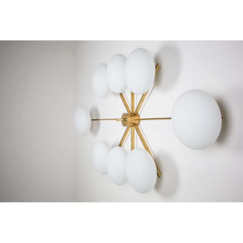 STELLA EVENING - Light 60" Sputnik Sphere Semi Flush Mount