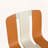Set of 4 Modern Striped Color Block Chairs – PP Plastic Seat with Sturdy Metal Legs